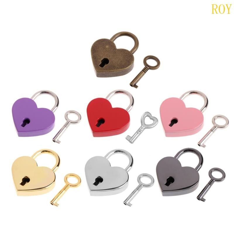 ROY Mini Love Keylock ลิ้นชักกระเป๋าเดินทาง Security ล็อค Vintage รูปหัวใจล็อคสําหรับกระเป๋าเดินทางกระเป๋าเดินทางไดอารี่ Boo