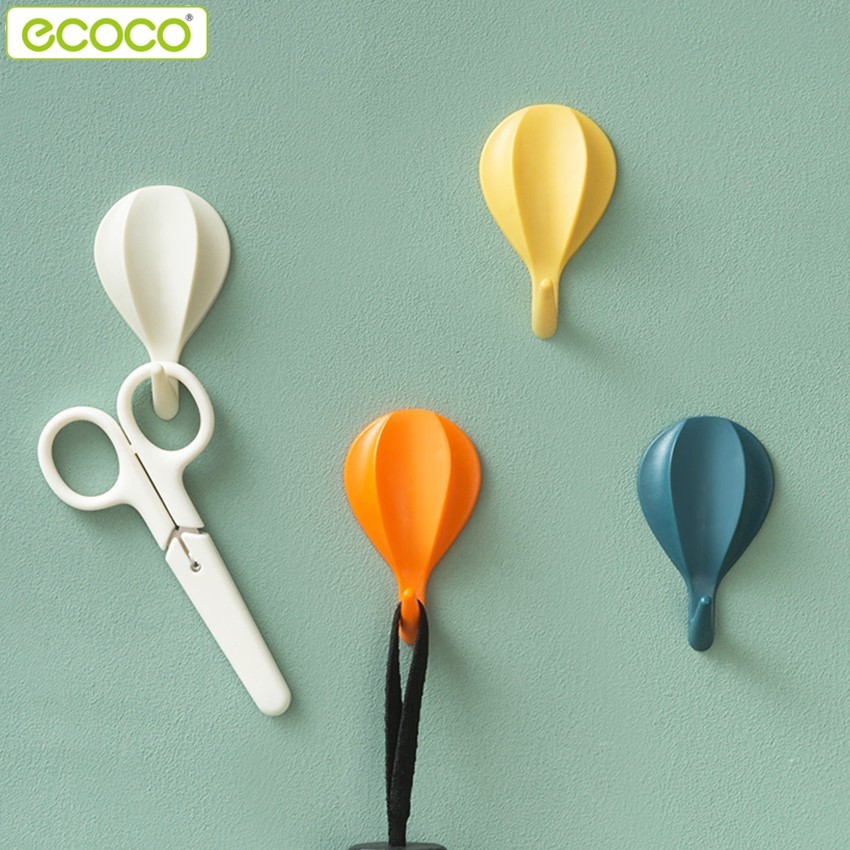 ecoco ตะขอติดผนัง รูปบอลลูน มีให้เลือก 4 สี ที่แขวนติดผนัง ตะขอกาวติดผนัง กาว3M ที่แขวนอเนกประสงค์ ท