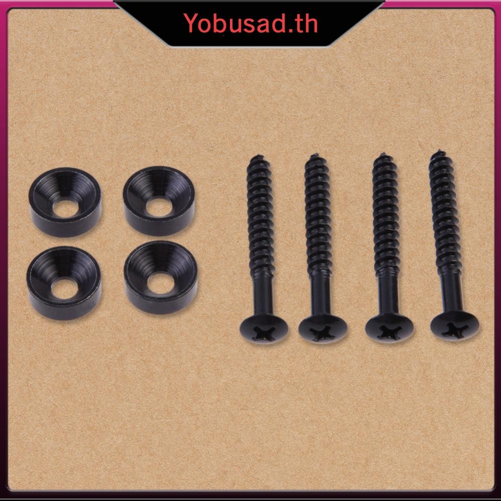 [Yobusad.th] 4 ชิ้นคอ Joint Bushing และ Bolt Reusable Joint Ferrule สกรูโลหะกีตาร์คอ Joint Ferrules 