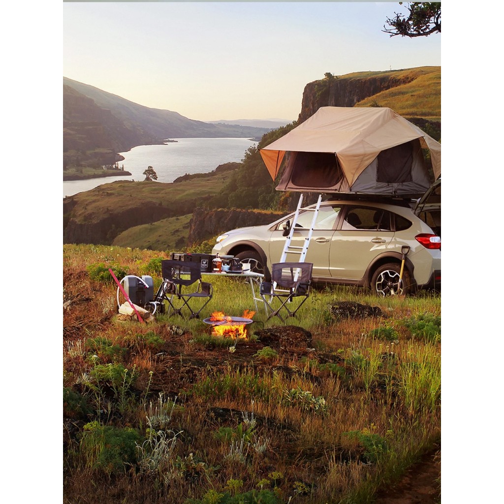 Ferretti Ferretti Roof เต็นท์ประณีต Camping 2-3 คนเต็นท์สองชั้นพร้อมเครื่องมือ Baby Handy