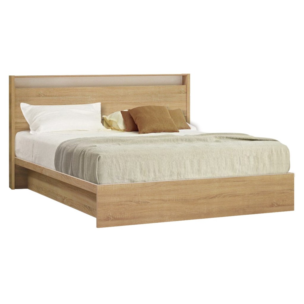 Looms เตียง 6 ฟุต รุ่น Kyoto สีไม้อ่อน (192X214X105 ซม.)  แบรนด์ LOOMS