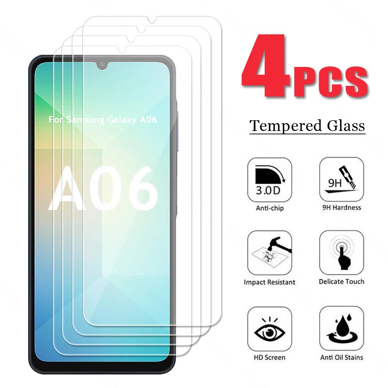 สําหรับ Samsung Galaxy A06 แก้ว Samsung A06 กระจกนิรภัย HD ป้องกันหน้าจอฟิล์มป้องกัน A06 กระจกนิรภัย