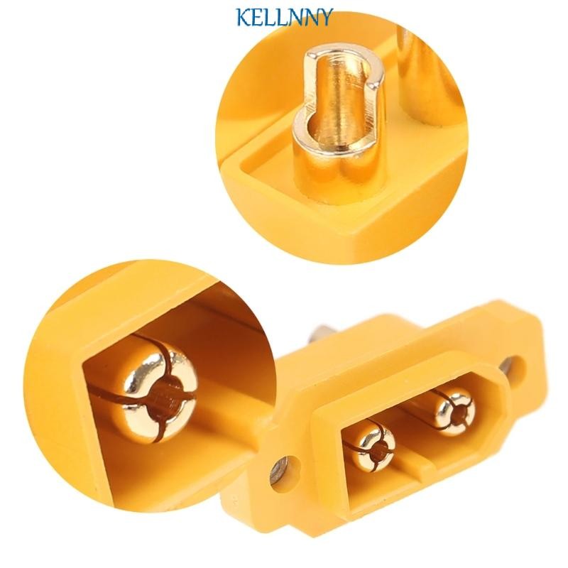 Kelln 5 ชิ้น XT60E1-M กล้วยปลั๊ก RC Connector ปลั๊ก XT60E1-M XT60 ชาย DIY ปลั๊กสําหรับเครื่องบินเฮลิ