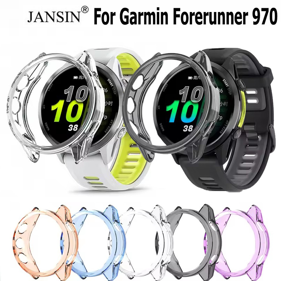 เคส สำหรับ Garmin Forerunner 970 เคสกันรอย TPU กันกระแทก เคสหน้าจอกันรอย