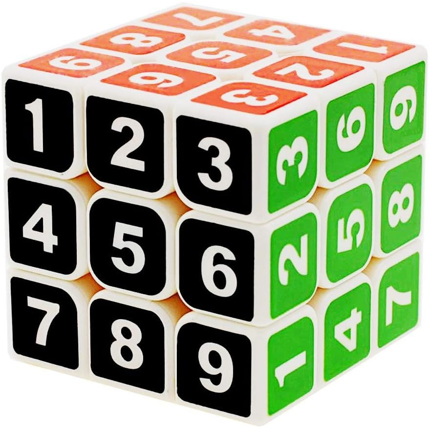 คิวบ์มายากลตัวเลข 3x3 ไม่มีสติกเกอร์ คิวบ์ความเร็วตัวเลข 3x3x3 ของเล่นปริศนา