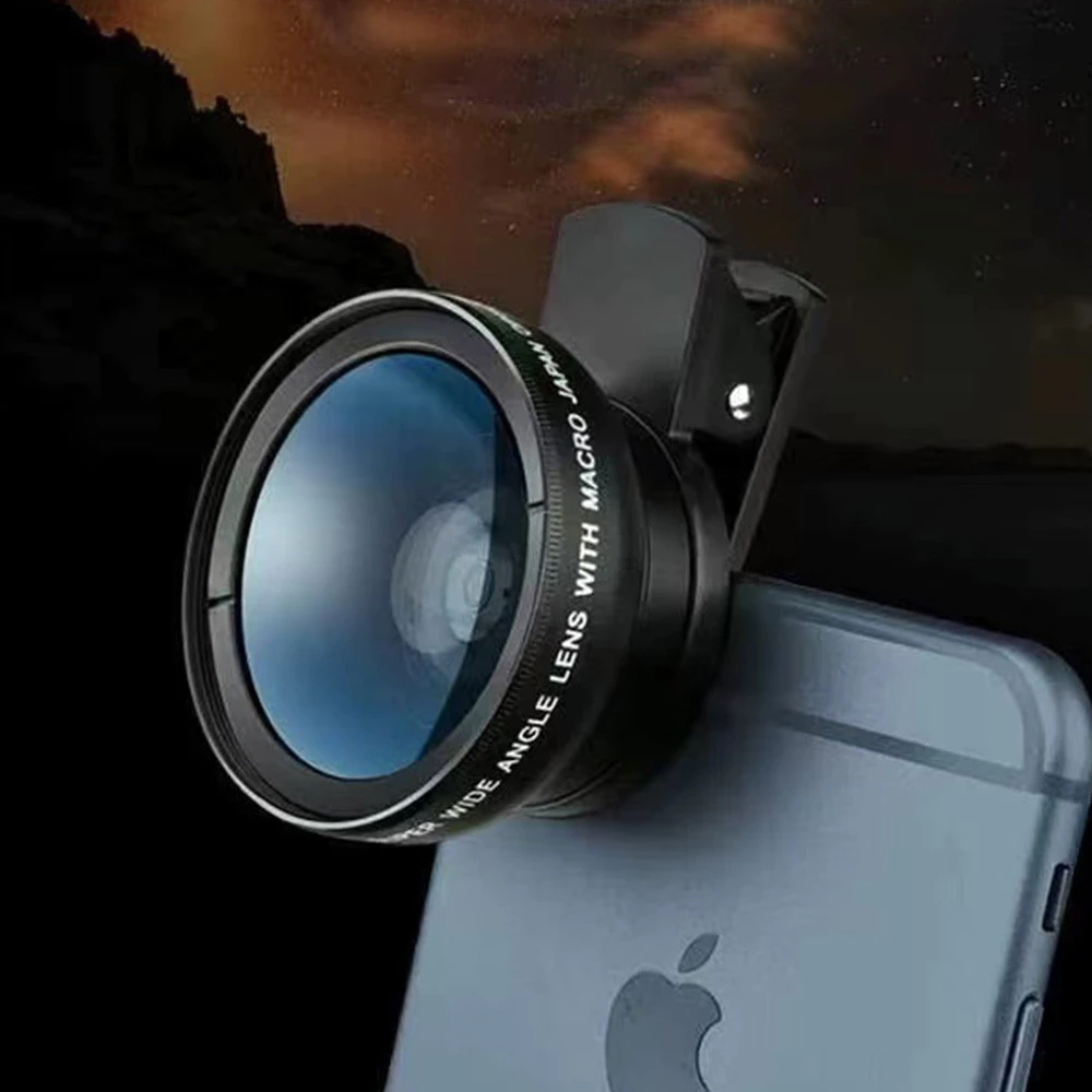Super 0.45X มุมกว้าง 15X มาโครเลนส์ Hd สมาร์ทโฟนสำหรับ อุปกรณ์เสริม Universal 2 In 1 กล้องเลนส์โทรศัพท์มือถือ thumbnail 5