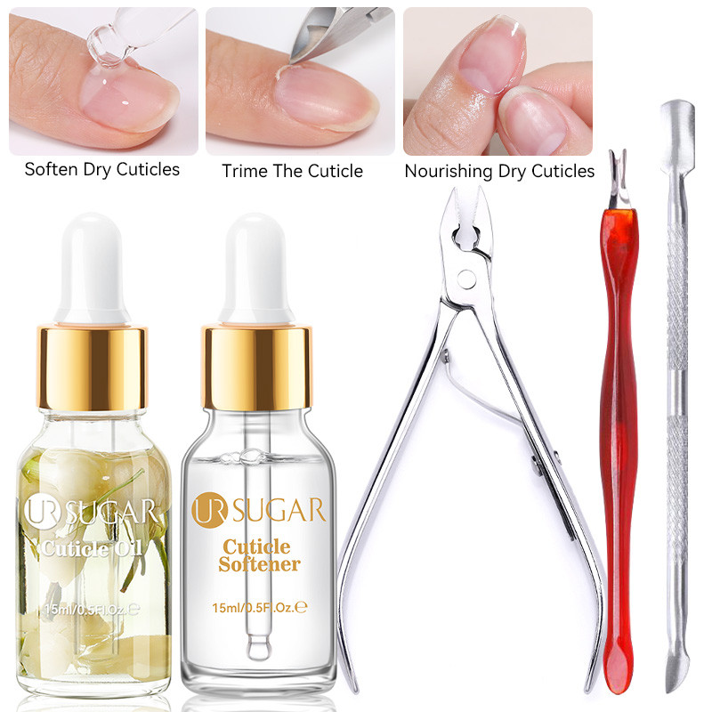 UR SUGAR 15ml เล็บ Care Cuticle Regenerator น้ํามันป้องกันเล็บเล็บ Softener Nutritional น้ํามันเล็บเครื่องมือ