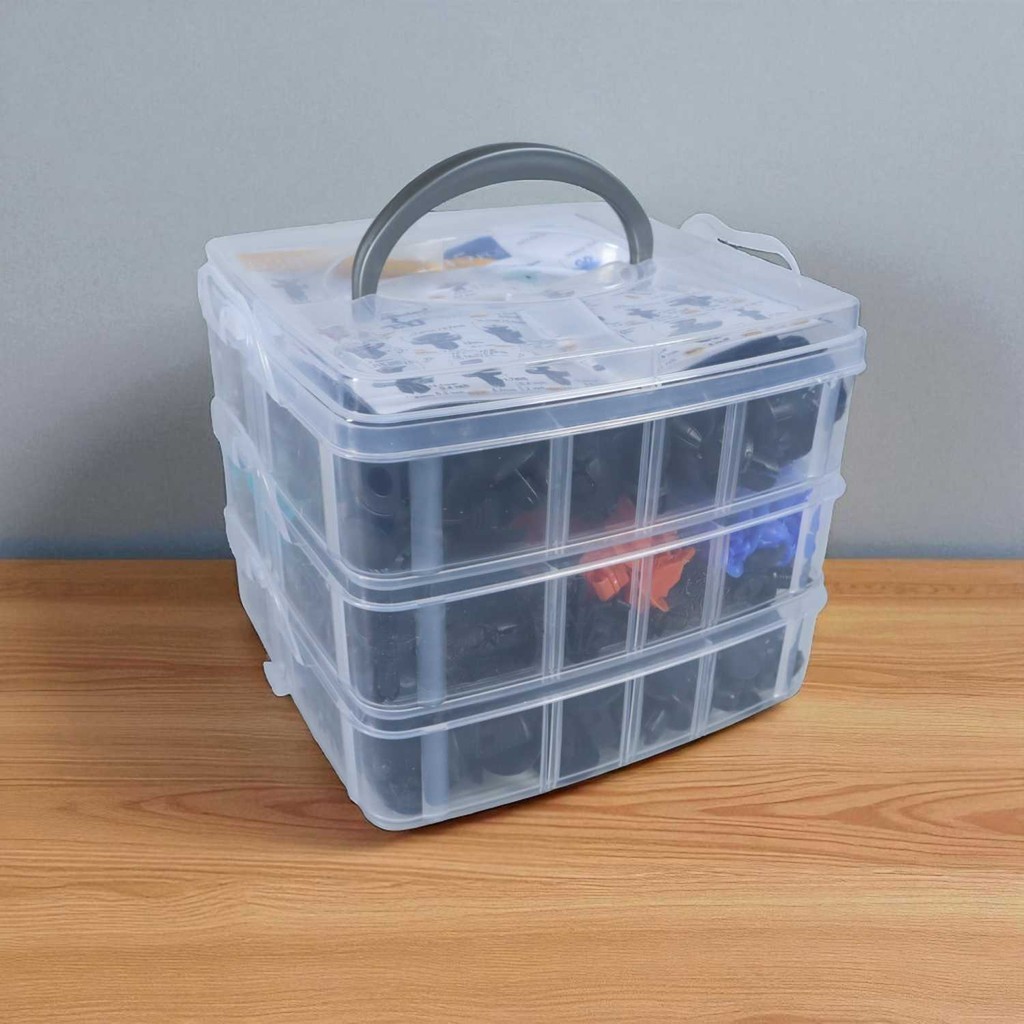 1CLICK2BUY คลิปข้อต่อสลักเกลียวหมุดย้ํารถยนต์พร้อมคันโยก 635 ชิ้น - HS021