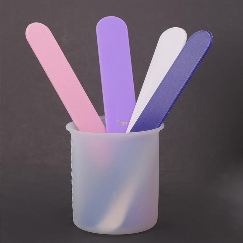 Flgo แพ็ค 4 พลาสติกเรซิ่นกวน Sticks สําหรับ DIY Crafting อีพ็อกซี่ผสมเครื่องมือศิลปะที่ใช้งานได้จริง 14 ความยาว 7 ซม. แท่งกวน