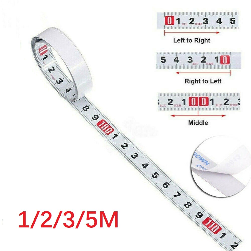1-5M Self Adhesive Metric Miter Track Tape Measure Scale Ruler Woodworking Tools – โปรปัง