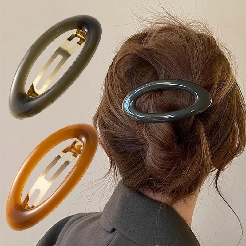 Retro อุปกรณ์เสริมการพิมพ์กาวรูปไข่กิ๊บน่ารักเกาหลี charm BB hairpin Y2k เครื่องประดับผู้หญิง Y2K เค
