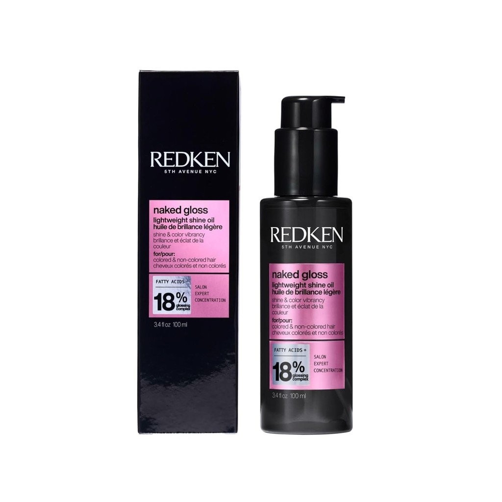 Redken Naked Gloss Shine Oil - Adds Shine, Protects from Heat Damage and Controls Frizz, Infused wit