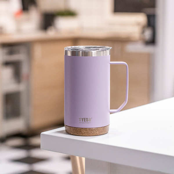 locknlock official แก้วน้ำ ถ้วยน้ำร้อนและเย็น ใหม่ Taishuo Oak ถ้วยรถยนต์พื้นไม้ก๊อกถ้วยตรง304สแตนเล