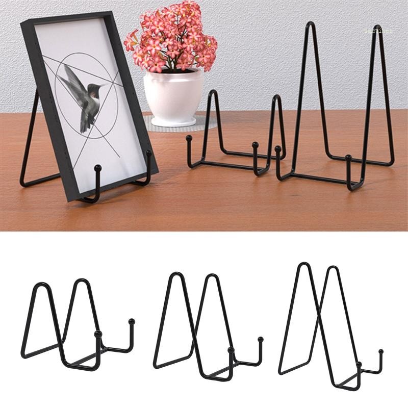 Plate Stands for Display Iron Easel Display Stand Holder Metal Frame for Picture