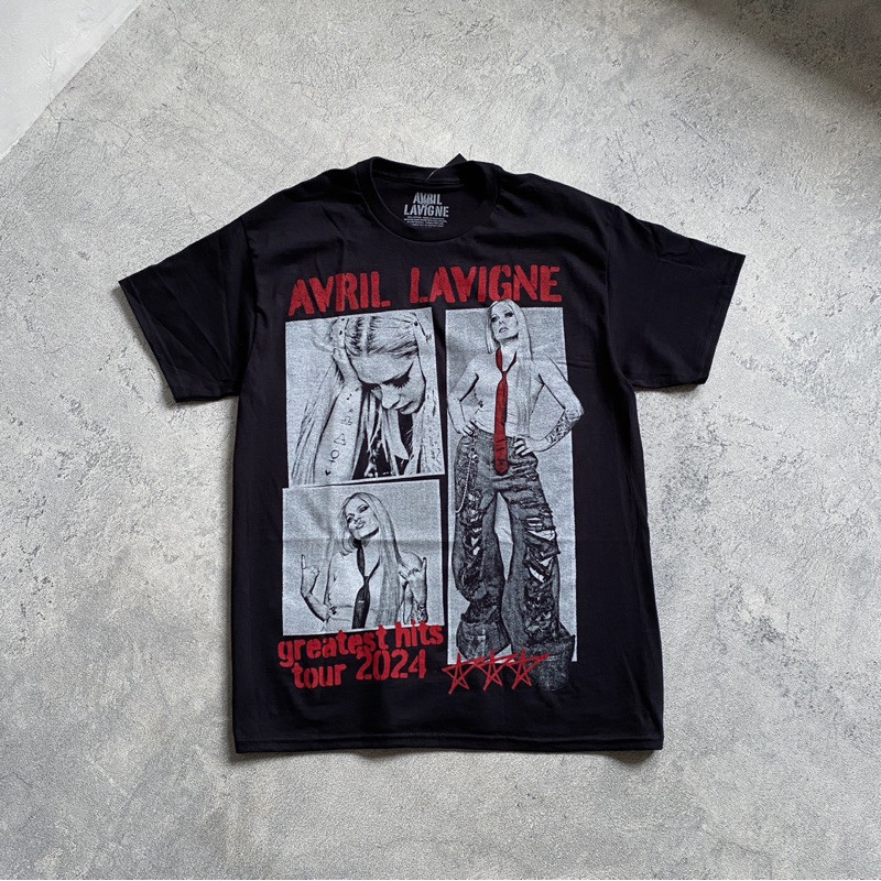เสื้อยืด Avril Lavigne - Greatest Hits Tour 2024 วัสดุผ้าฝ้ายหวี 24s