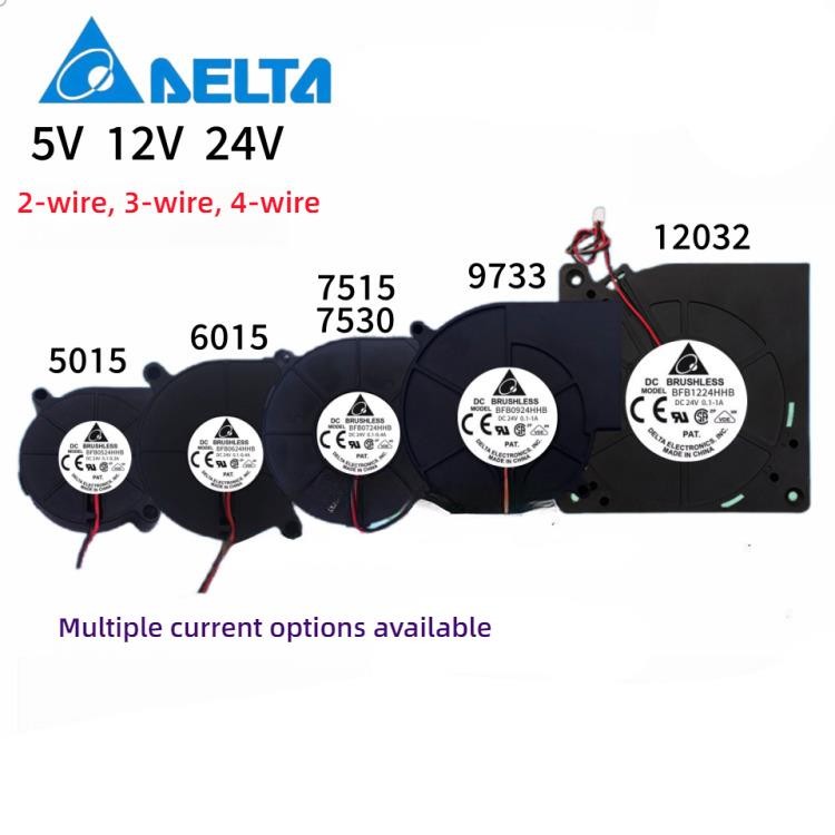 5015 5020 6015 7515 7530 9733 12032 5V 12V 24V พัดลมเทอร์โบเป่า