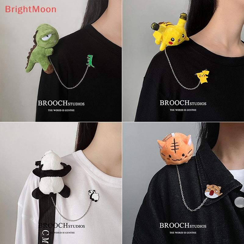 BrightMoon เข็มกลัดแพนด้า สัตว์ตุ๊กตา สำหรับผู้ชาย