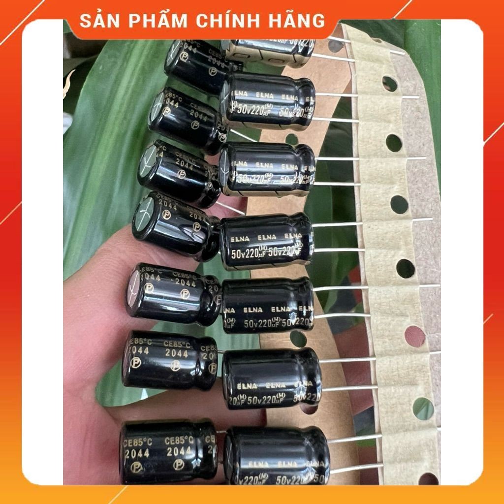 [ 100 ชิ้น ] ELNA RFO II CAPACITOR 50V 220UF, 50V220UF, 220UF50V, 220UF 50V (10x16x5mm )