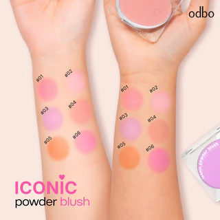 OD1325 ODBO โอดีบีโอ ICONIC POWDER BLUSH ไอโคนิค พาวเดอร์ บลัช บลัชออนเนื้อฝุ่นเนียนนุ่ม
