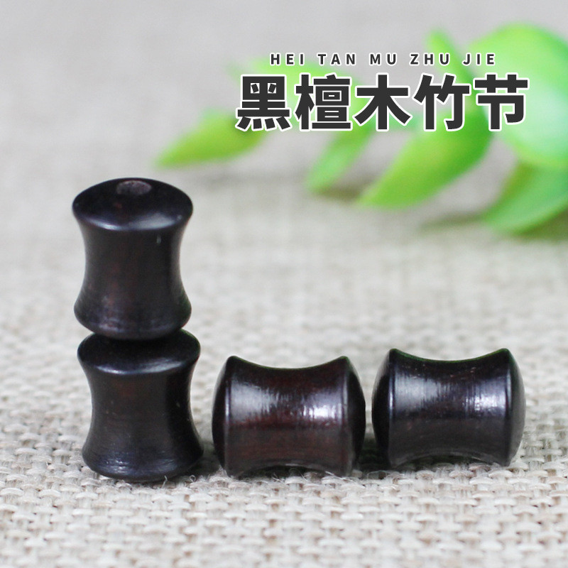 ลูกปัดไม้มะเกลือและไม้ไผ่ DIY สำหรับสร้อยข้อมือ 108 เม็ดพร้อมพระพุทธรูป และอุปกรณ์เสริม