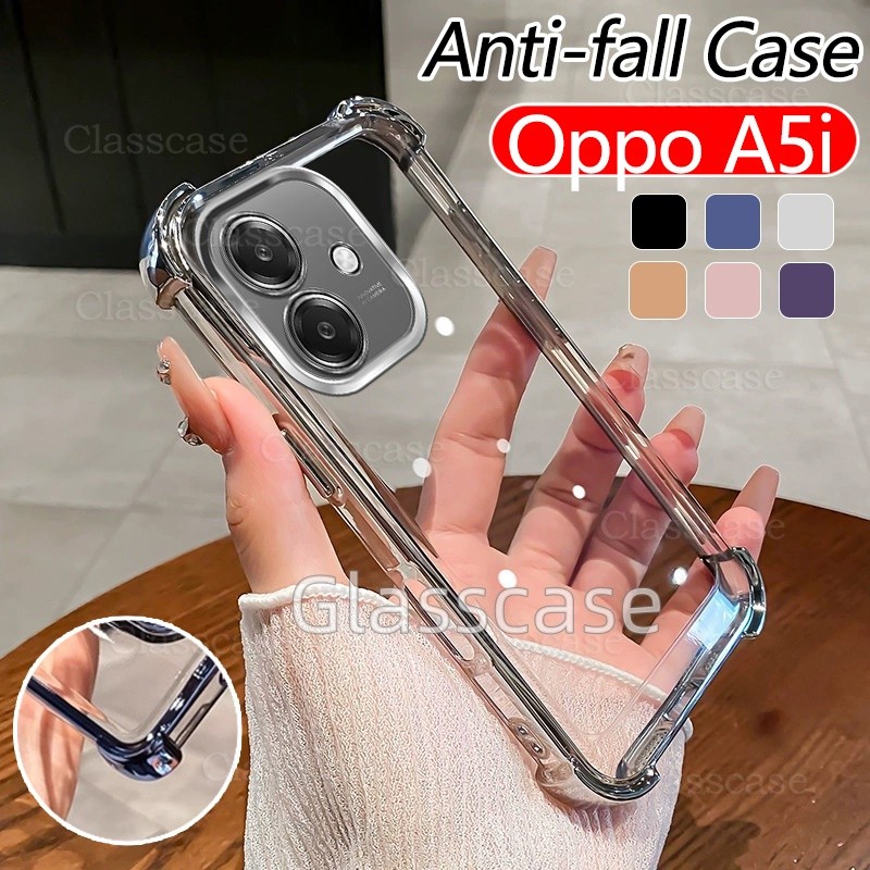 Oppo A5i สําหรับ Oppo A5 i X pro A5i A5X A5pro A5ipro A6pro OppoA5i เคสโทรศัพท์ใสแฟชั่นคู่สี่มุมป้องกันการตกกันกระแทก Came ป้องกันเลนส์ปลอกอ่อนฝาหลัง
