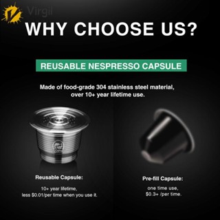 [Virgil.th] ชุดกรองกาแฟแคปซูลสแตนเลสแบบใช้ซ้ําได้