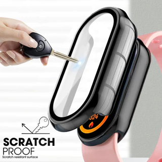 กรณีพีซีแก้วนิรภัยสำหรับ for Xiaomi Mi Band 10 ปกพร้อมฟิล์มป้องกันหน้าจอป้องกัน Gores สำหรับ for MiBand 10 NFC