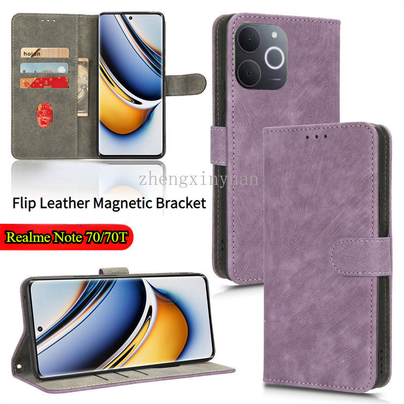 ปลอกสําหรับRealmeหมายเหตุ70 70T 5G 4G 2025เคสโทรศัพท์หนังกระเป๋าสตางค์แม่เหล็กสําหรับRealmeNote70 Note70 Note70T RMX5313กันกระแทกปกหลัง