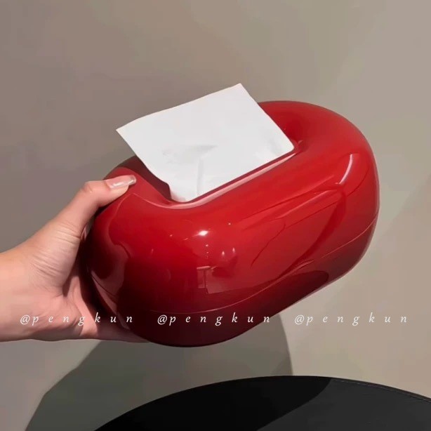 กล่องกระดาษทิชชูหินหลุมสีแดงครัวเรือนห้องนั่งเล่นโต๊ะกาแฟกล่องกระดาษกล่องเก็บผ้าเช็ดปากสร้างสรรค์คริสต์มาสตกแต่งปีใหม่พิธีขึ้นบ้านใหม่ของข - รูปที่ 5