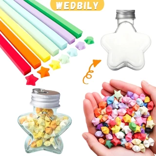 Wedbily ขวดโหลใส่ ดาวกระดาษ แฮนด์เมด สําหรับของขวัญวันปีใหม่ วันเกิด วันวาเลนไทน์ Star bottles 50ml
