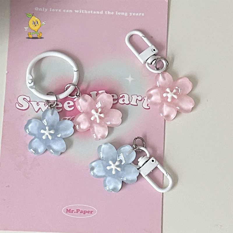 [mozh] Sweet Jelly สีพวงกุญแจจี้สร้างสรรค์น่ารักดอกไม้พวงกุญแจแฟชั่นน่ารักกระเป๋าเป้สะพายหลังเครื่องประดับของขวัญคู่ [TH]