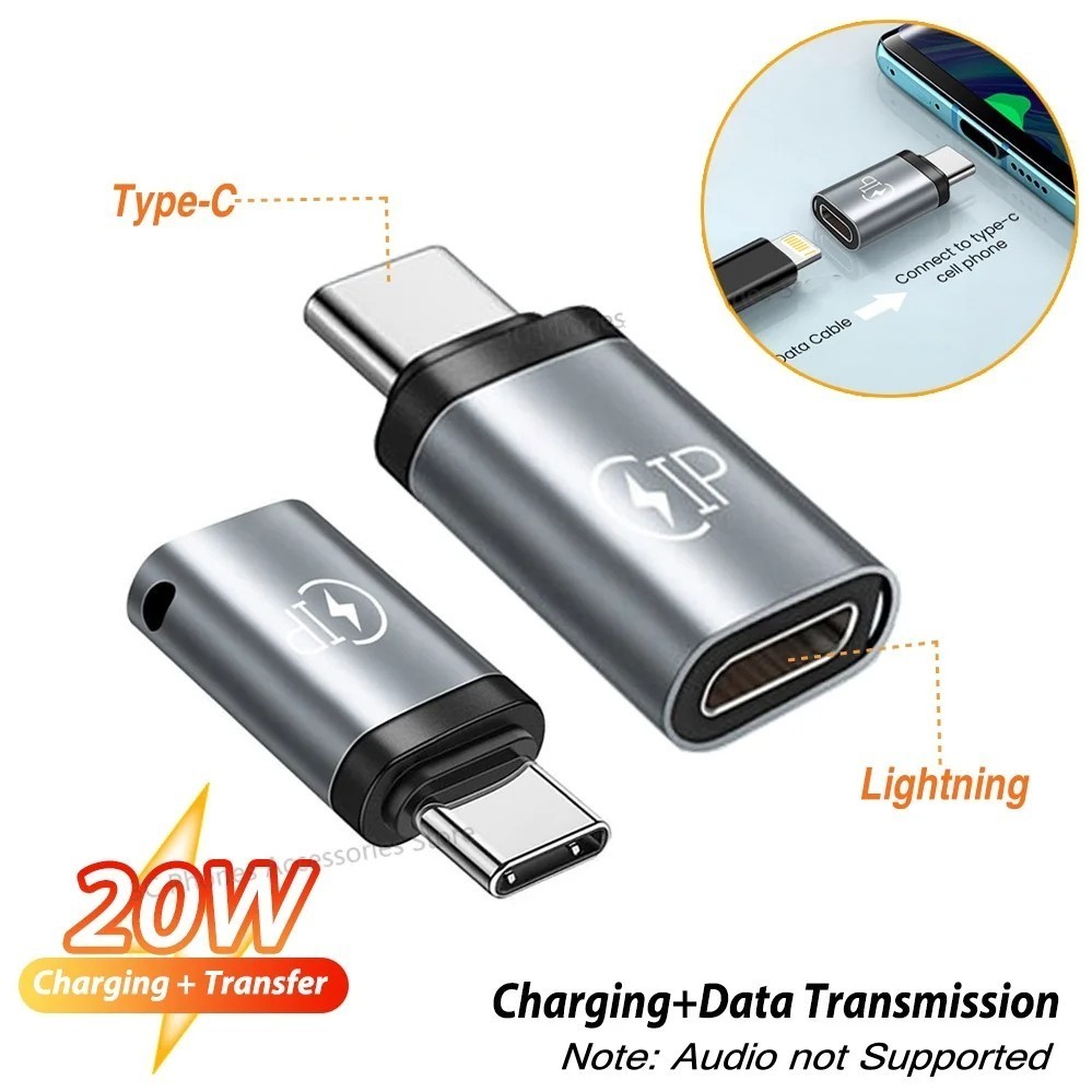 20w lOS ชายประเภท C หญิงอะแดปเตอร์ Fast Charging Converter สําหรับ lP Huawei Xiaomi Samsung Type C ชาย lOS หญิงอะแดปเตอร์