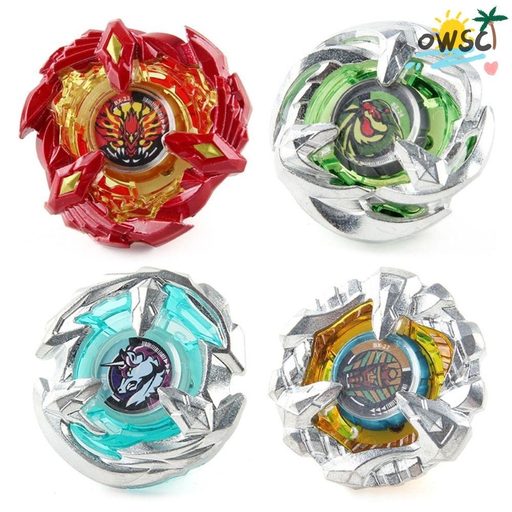Owsc Combat Gyroscope, เปิดของเล่น Spinning Tops เครื่องส่งสัญญาณ Handle, โลหะผสมอะนิเมะ BX-23 BX-24 BX-26 BX-27 Bey X Beyblade Burs เด็ก