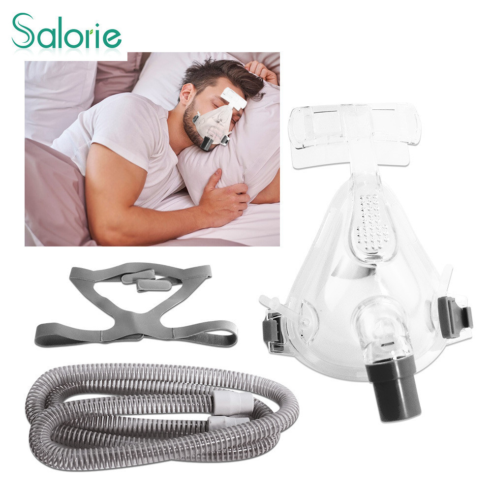 Cpap หน้ากากแบบเต็มหน้า CPAP ท่อท่อสําหรับเครื่องหายใจด้วยอากาศ Sleep Apnea Anti