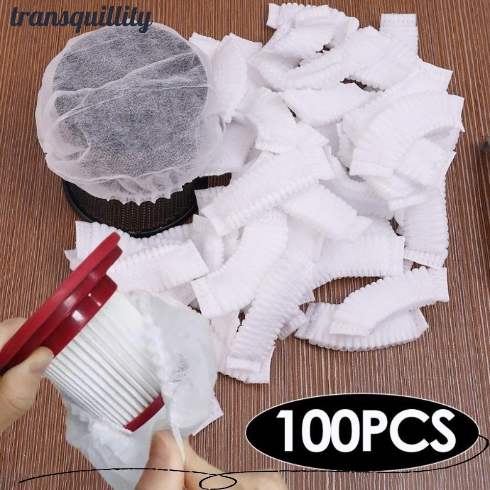 Transquillity 100 ชิ้นกรองฝุ่น, ตาข่ายกรองเครื่องดูดฝุ่นไม่ทอที่ทนทาน, แบบใช้แล้วทิ้งฝาครอบกันฝุ่นตาข่ายกรองอุปกรณ์เสริม