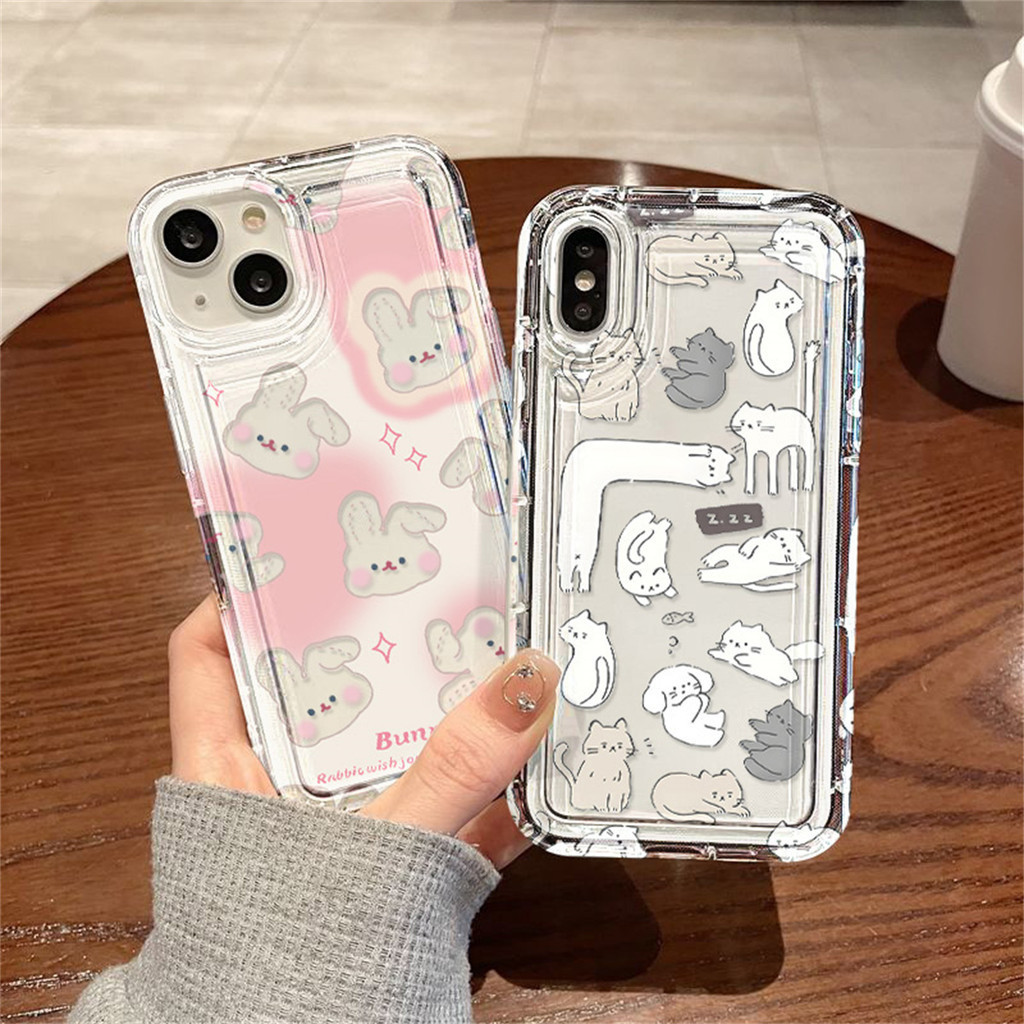 เคส for iphone 7 8 6 Plus XR XS Max X 15 12 13 14 11 Pro Max SE 2020 2022 แมว เคสโทรศัพท์มือถือ ซิลิโคนอ่อนนุ่ม