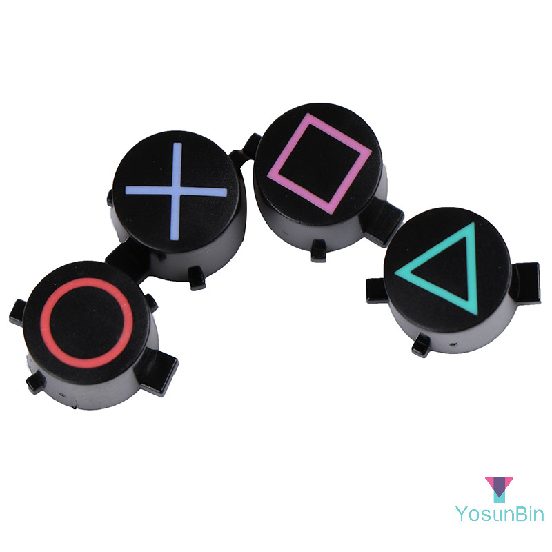 Yosunbin] 4 ชิ้น/เซ็ต ABXY controller ปุ่มอะไหล่ซ่อมเปลี่ยนสําหรับ PS4 ใหม่