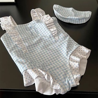 [โปรโมชั่น] ชุดว่ายน้ำวันพีซสไตล์เกาหลีสำหรับเด็กผู้หญิงแฟชั…