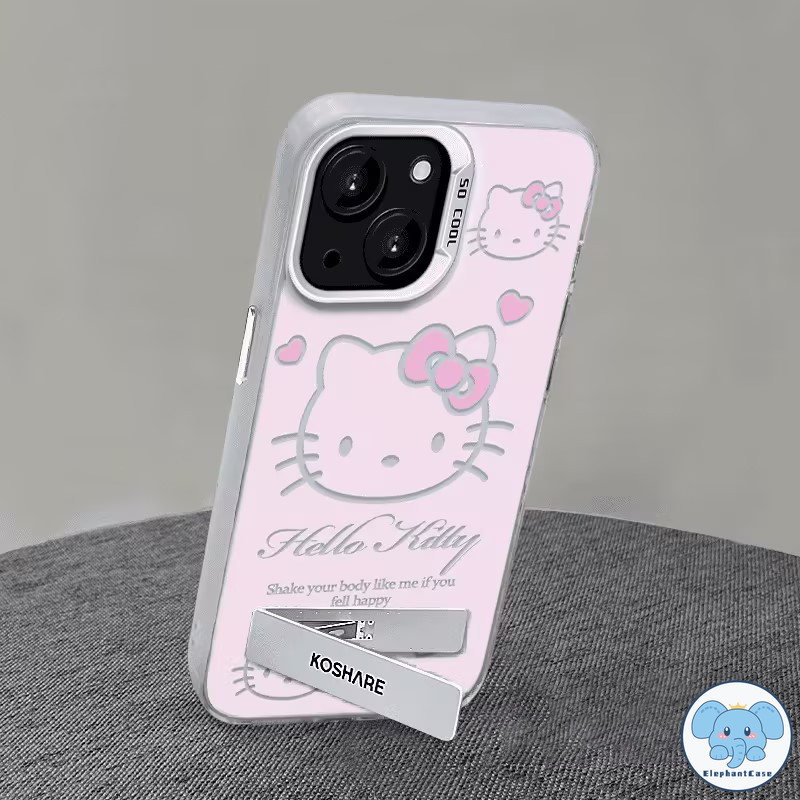 วงเล็บ Hello Kitty เคสสำหรับ OPPO A17K A15 A7 A78 A58 A17 A12 A16 A18 A38 A5s A54 A31 A57 A77s A77 A1K A76 A74 A53 A3s