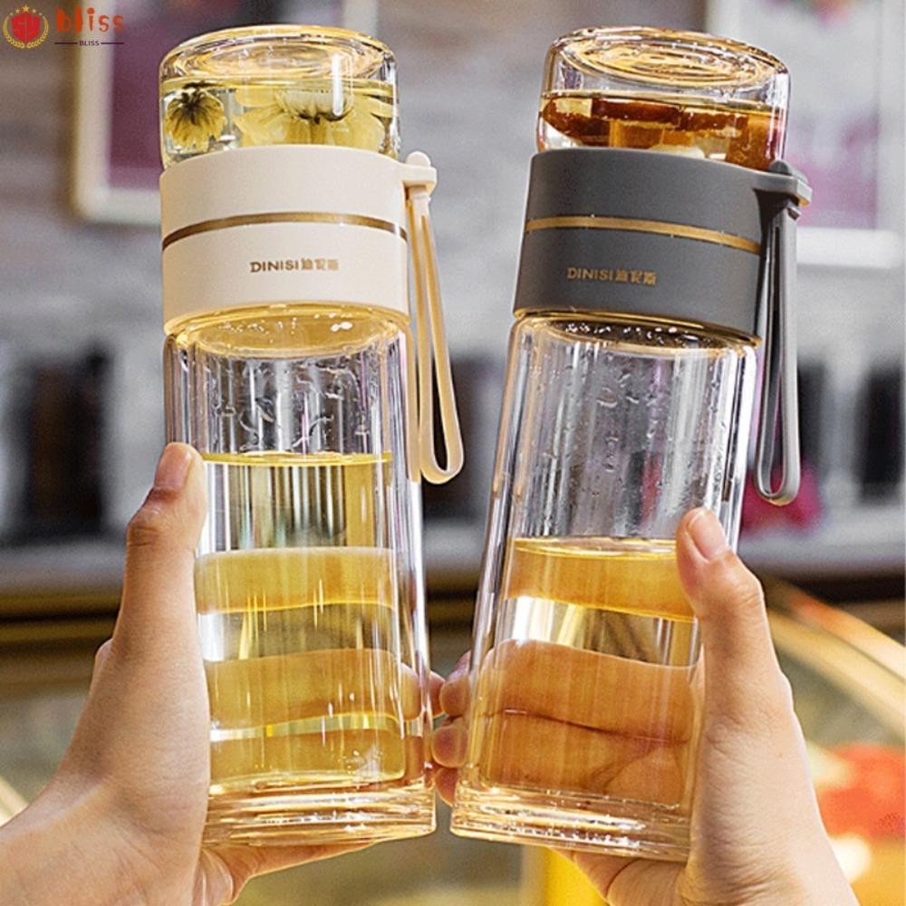 Blliss แก้วกาแฟนมถั่วเหลือง, ขวดน้ําขนาด 450 มล., แก้วพกพาน่ารักพร้อมกรองชารถติดตั้งกาต้มน้ําผู้หญิง