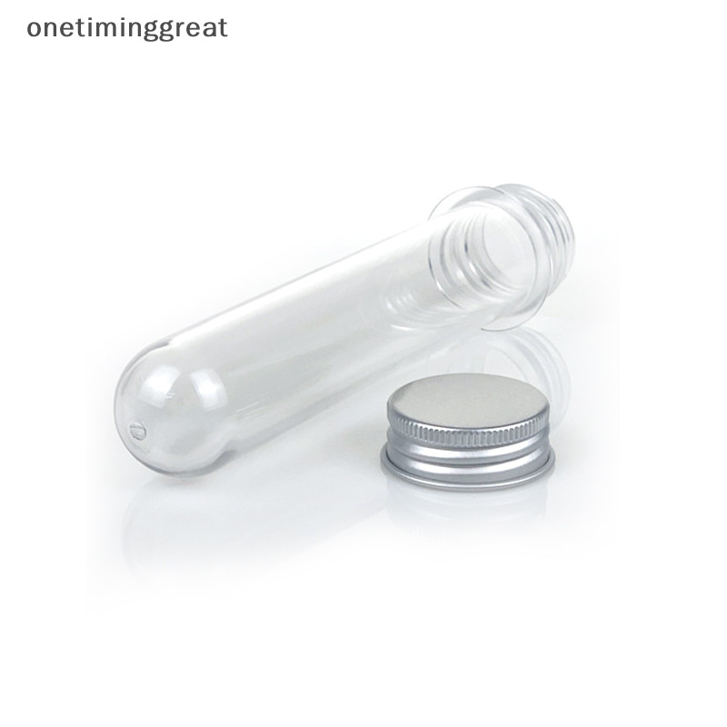 Onetiminggreat 10pcs lab 70ml PET Test Tube ขวดสกรูหมวกโปร่งใสทรงกระบอกพลาสติกขวดรีฟิลสําหรับหน้ากาก Candy Storage OTA