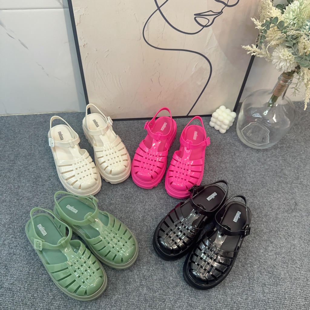 ใหม่ melisa รองเท้าแตะถักพื้นหนา EU35-40