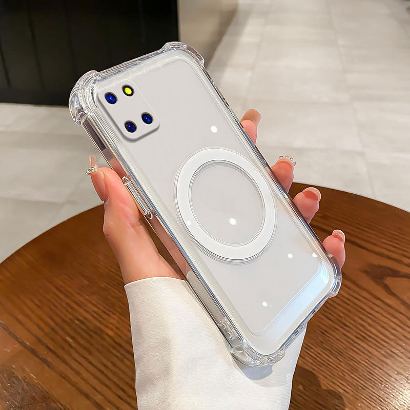 กรณีสําหรับ samsung note 10 lite a81 สี่มุม anti drop แม่เหล็กดูดฟังก์ชั่นโทรศัพท์ soft case กันน้ําและกันกระแทก