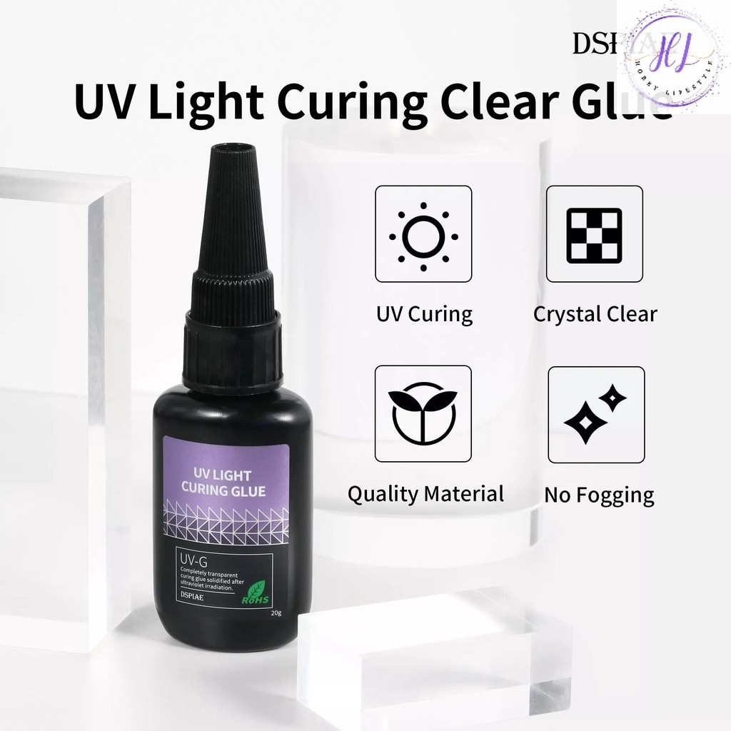 DSPIAE UV-G UV Light Curing กาวใส & UV-GT Mini UV Light Hand ไฟฉาย