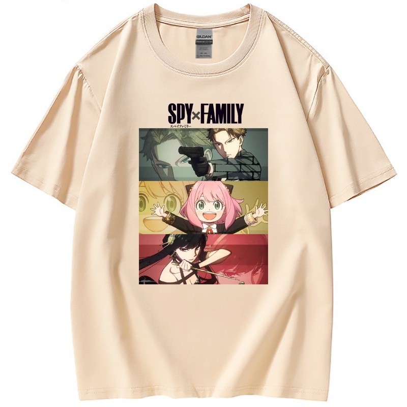 เสื้อยืดโอเวอร์ไซส์เสื้อผ้ามีสไตล์เสื้อยืดโอเวอร์ไซส์Manga Anime spy x family ลอยด์ ฟอเจอร์ อาเนีย ฟอเจอร์ ยอร์ ฟอเจอร์