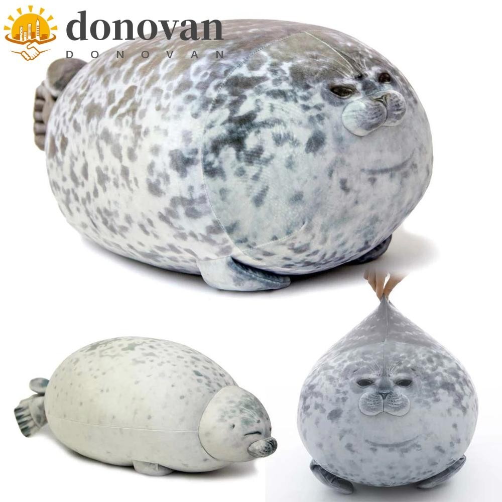 Dodonvan ตุ๊กตาแมวน้ําน่ารักจําลอง 30 ซม.40 ซม.60 ซม.หมอนนอนเด็กของเล่นเด็กตุ๊กตาสัตว์