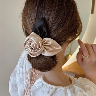 Elegant เกาหลี 3D Rose ดอกไม้ Hairpin กิ๊บติดผม Headwear เครื่องประดับผมสําหรับสาวหวาน