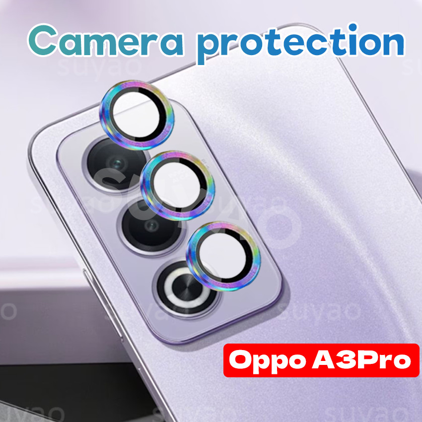 สําหรับOppo Reno 14 Pro A5 A3 Pro A3Pro 5G 13 F Eagle Eyeกล้องเลนส์ฟิล์มReno14Pro OppoA5Pro OppoA3Pro OppoA3X Reno13F HDโค้งClearกระจกนิรภัยแหวนโลหะป้องกันหน้าจอ