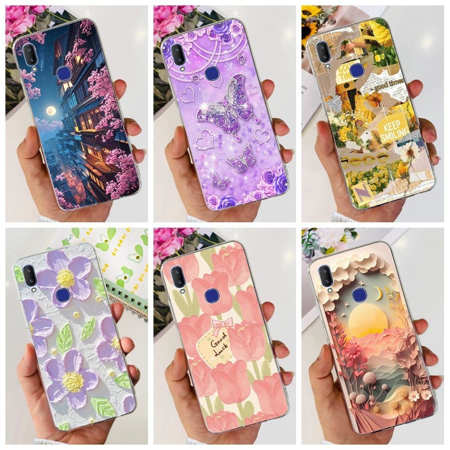 สําหรับvivo V11i 1806 กรณียอดนิยมดอกไม้ซิลิโคนโปร่งใสTPUเคสโทรศัพท์สําหรับVivo V11 Pro VivoV11 V 11iปกหลังกันชน – โปรปัง
