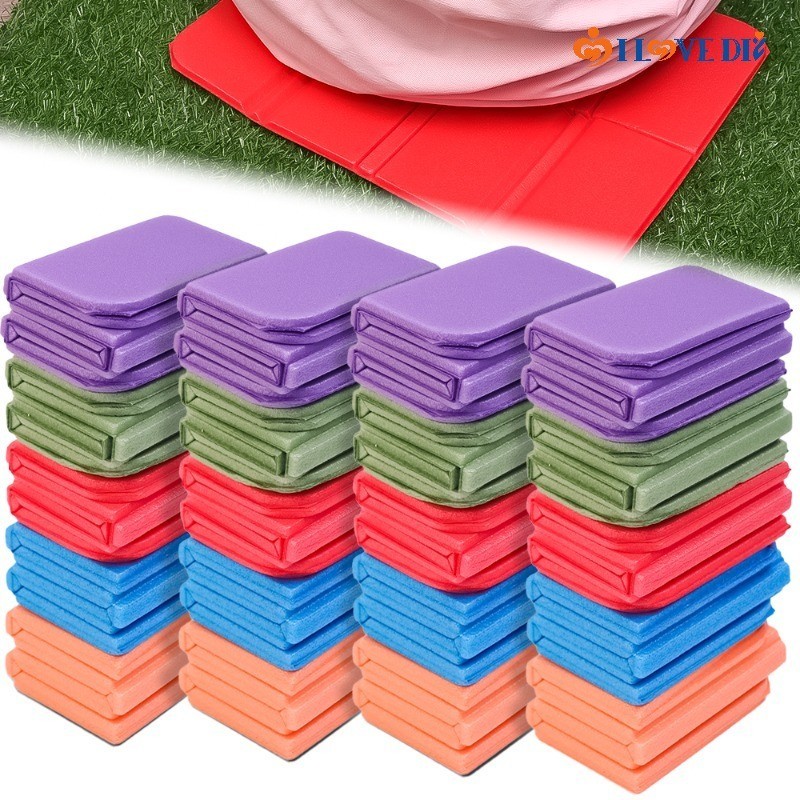 เบาะรองนั่งพับได้แบบพกพากลางแจ้ง-สีทึบ เอ็กซ์พีอี โฟมแผ่นกันความชื้นกันน้ํา-อุปกรณ์แคมปิ้งปิกนิก